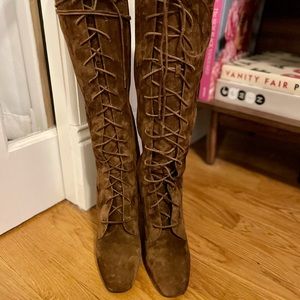 SAINT LAURENT Lace Up Boots